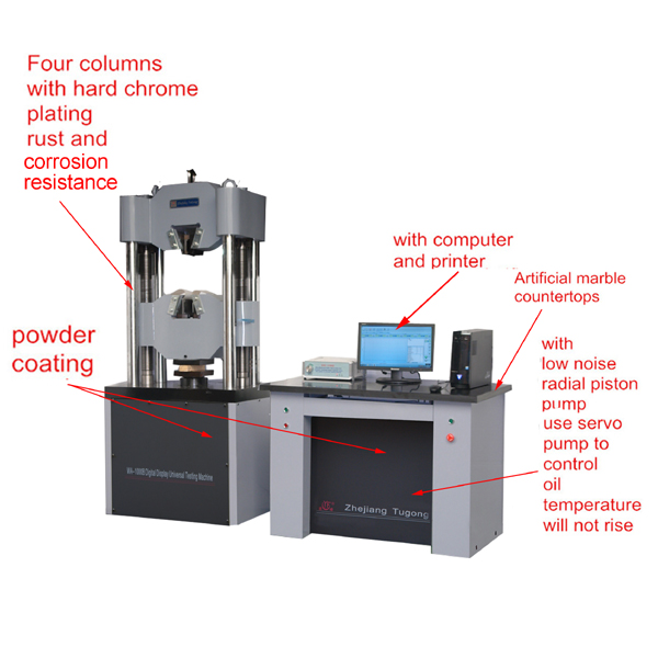 دستگاه تست یونیورسال سروو الکتروهیدرولیک کنترل شده با میکرو کامپیوتر WAW