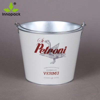 5 quart galvanized metal ice bucket for wine beer