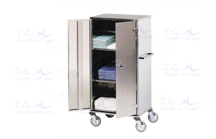 Trolley carrying sterile pack