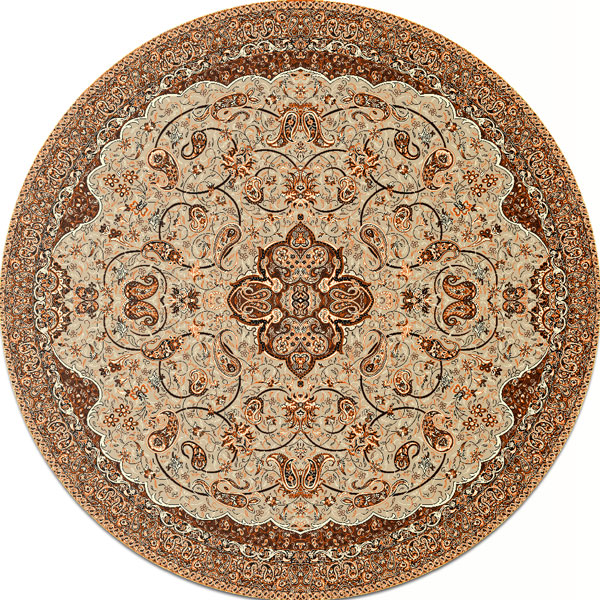 رومیزی گرد ترمه طرح شاه عباسی کد 688