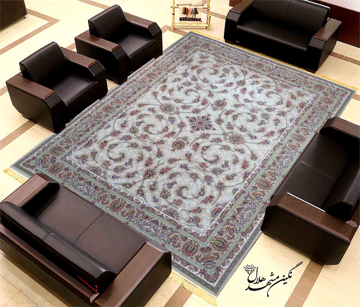 فرش افشان 700 شانه طرح لی رز