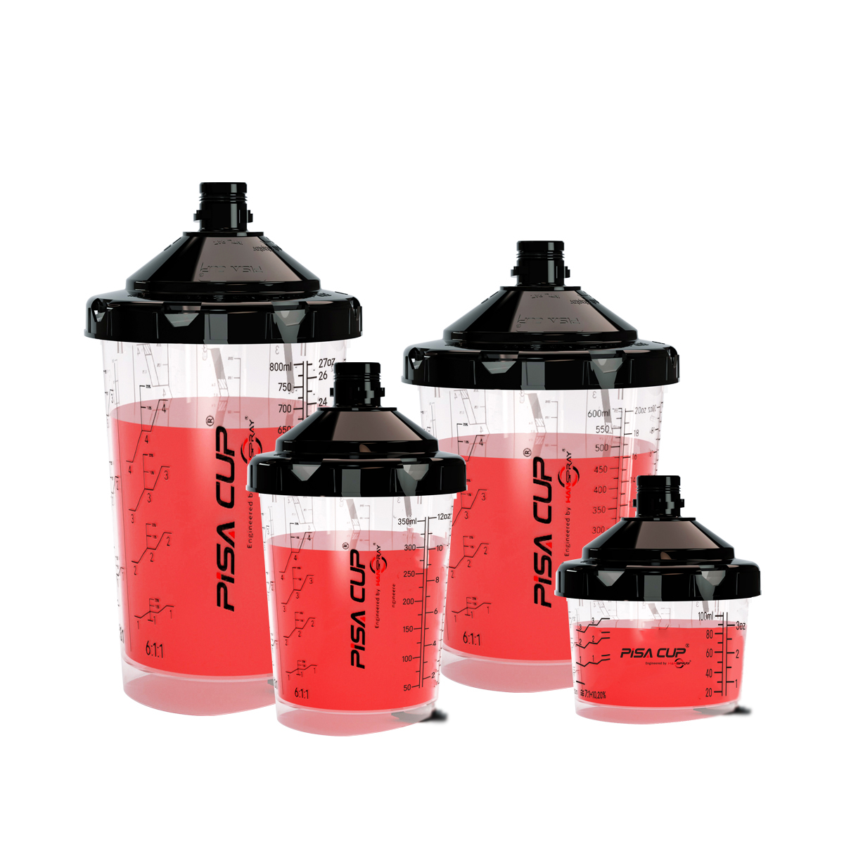 PP Plastic Paint Spray Gun Cup Pisa Cup 100ML