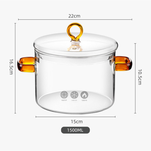 heat resistant borosilicate glass cooking bowl