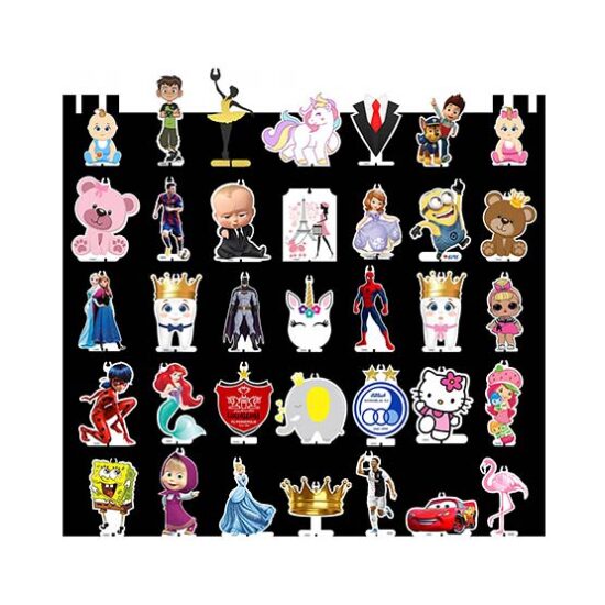 پک کامل ۲۱۶عددی شمع شخصیت + استند رایگان