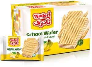 ویفر اسکول موز جعبه ای