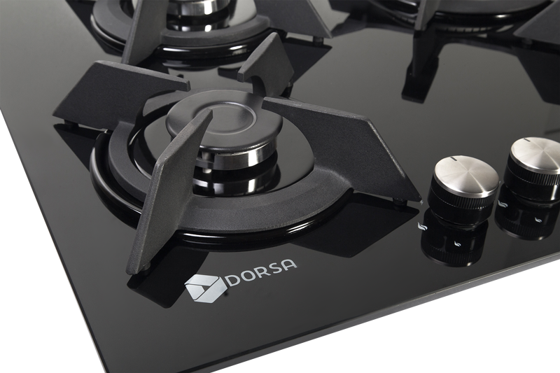 اجاق گاز 4 شعله شيشه اي مدل مانا مشکي