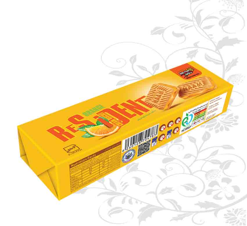 طعم پرتقال بیسکویت رزیدنت