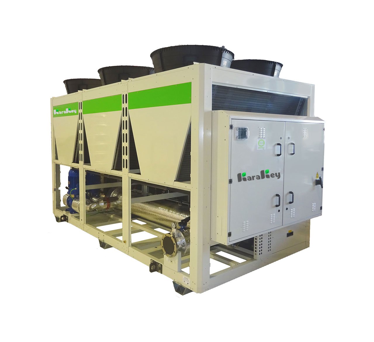 Air scroll chiller with a capacity of 101 to 678 kW