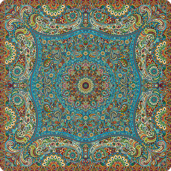 رومیزی مربع ترمه طرح پدیده کد 801