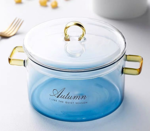 heat resistant borosilicate glass cooking bowl