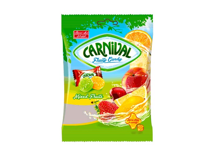 آبنبات کارنیوال میوه ای دو سر پرس