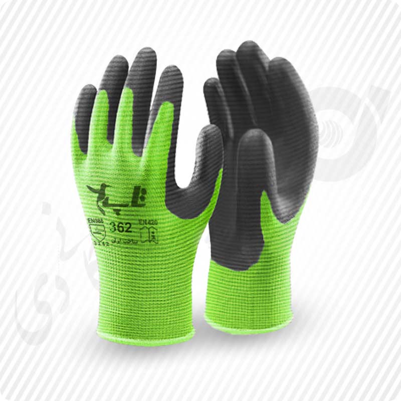 دستکش ایمنی کف مواد نیتریل شیاری تاپ ( کد: 362 )