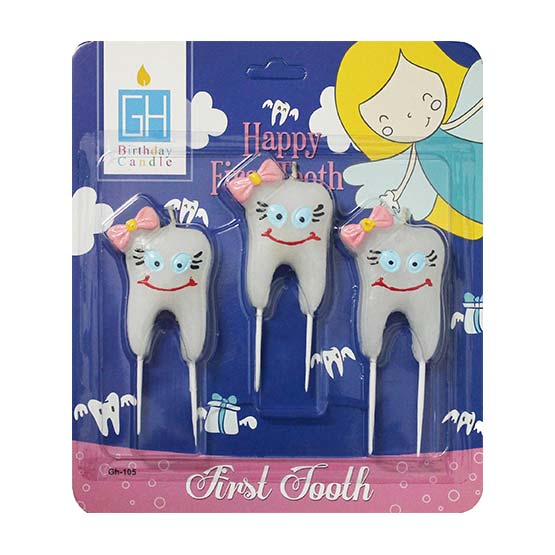 شمع دندون دختر ۳تایی