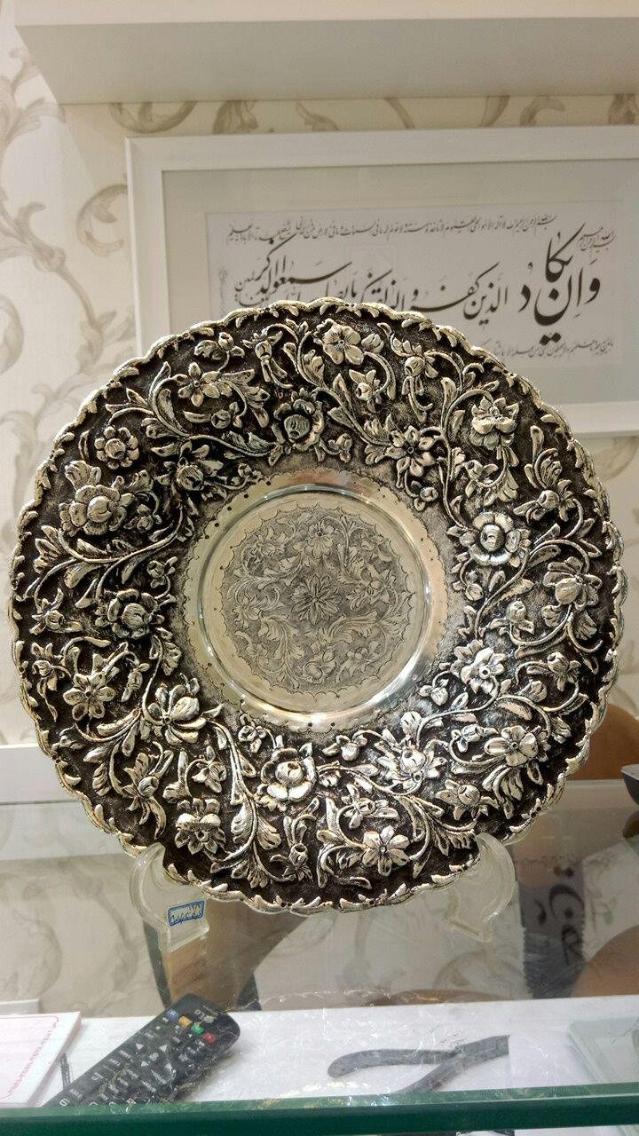 بشقاب گل برجسته اصفهان طرح شیراز جدید