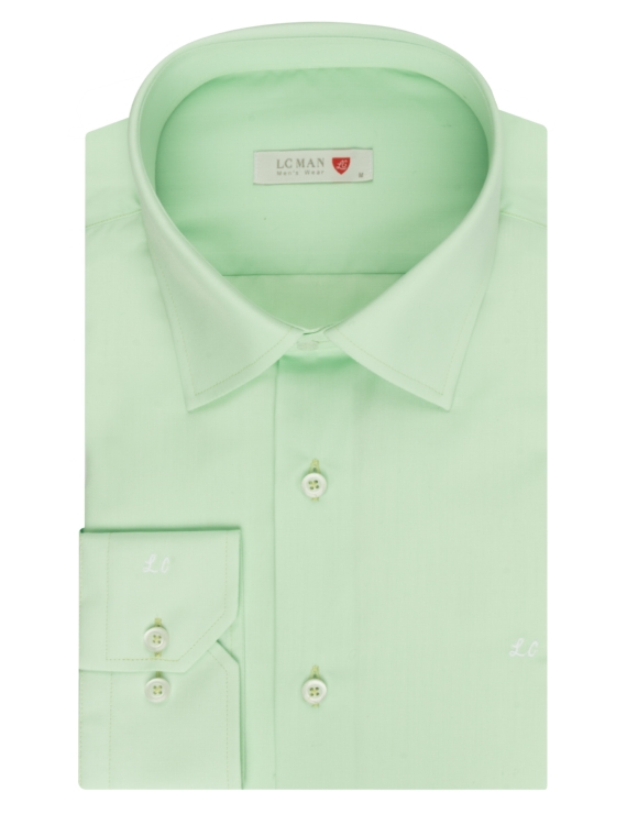 پیراهن آستین بلند ساده ال سی من مدل 10200403734-سبز روشن