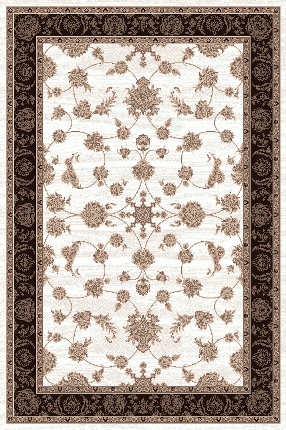 فرش ماشینی طرح 7702 کرم کلکسیون ماهور