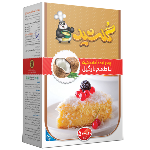 Cake powder with coconut flavor