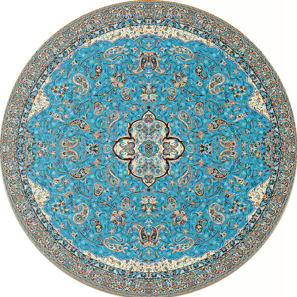 رومیزی گرد ترمه طرح شاه عباسی کد 807