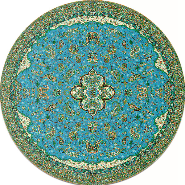 رومیزی گرد ترمه طرح شاه عباسی کد 814