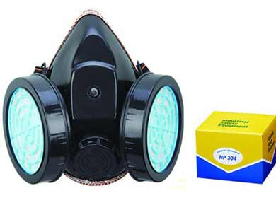 ماسک حرفه ای تنفس گرد و غبار STD-GM304/دو کارتریج