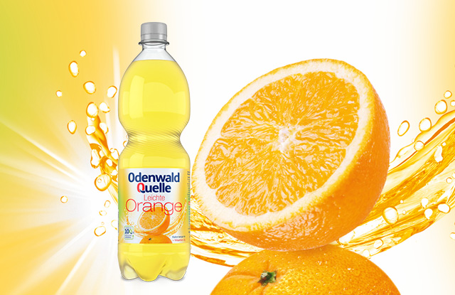 نوشابه پرتقال کم کالری با شکر و شیرین کننده.