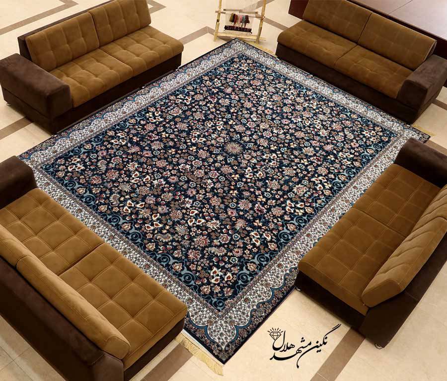 فرش ماشینی 700 شانه طرح می گل
