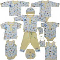 ست لباس راحتی نوزادی بی بی سان طرح باغ وحش