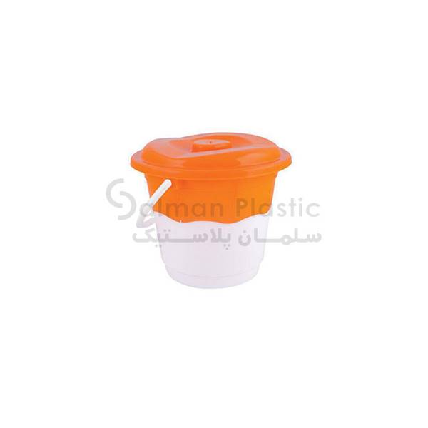 سطل ١٢ دورنگ پلاستیکی