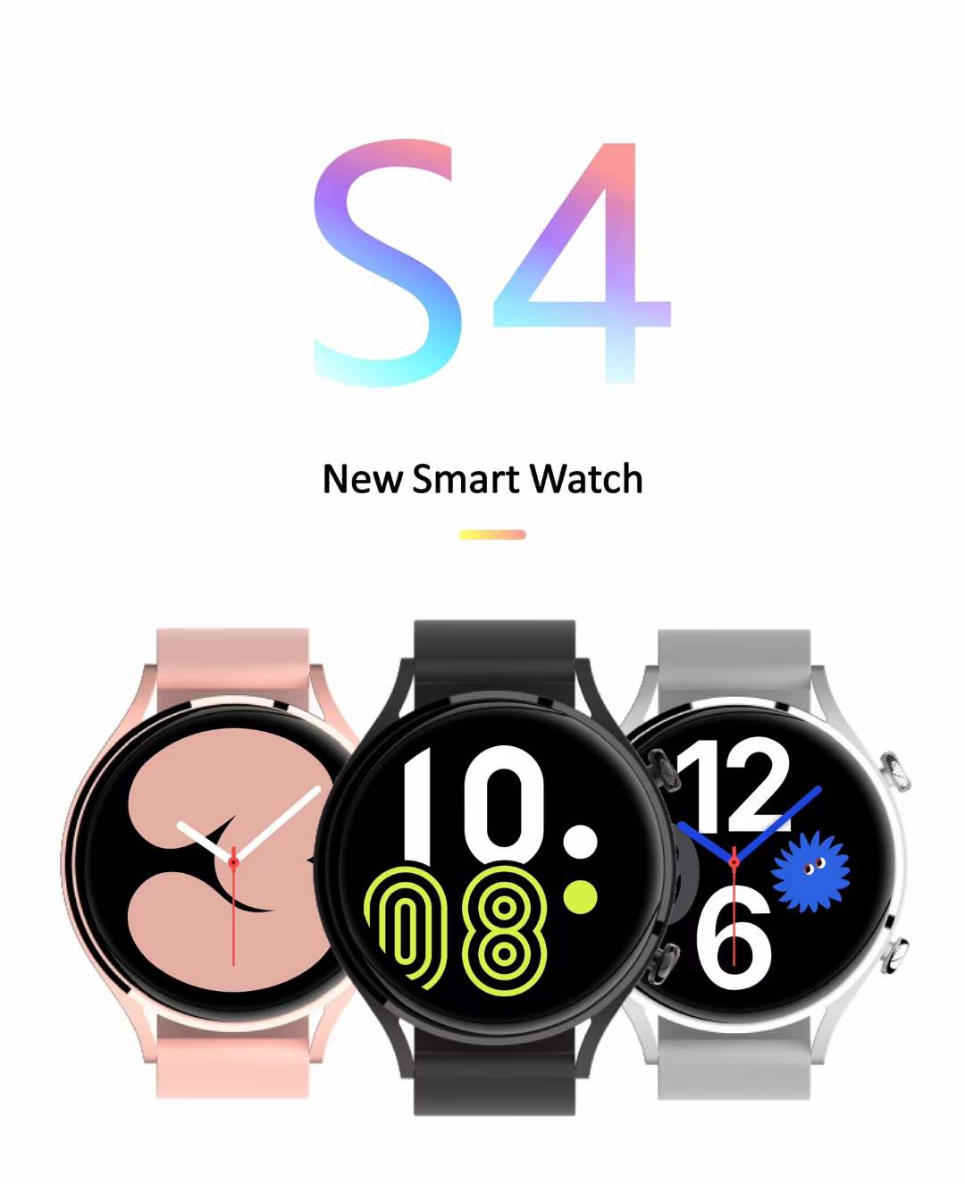 2021 New S4 Smartwatch Fashion Waterproof Sport Watch Electronic Ladies Wrist Watch