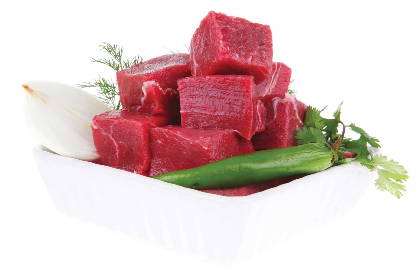 ران قطعه قطعه شده خورشتی گوساله