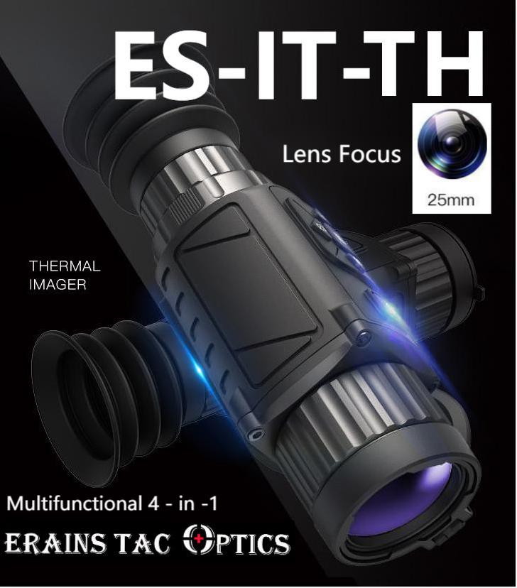 ES-TI-TH-25-FL جدیدترین دوربین تصویربرداری حرارتی HD شکار چند منظوره فوق العاده فشرده با دوربین تفنگ حرارتی 3 در 1 با لنز جستجوگر تک چشمی Ffp