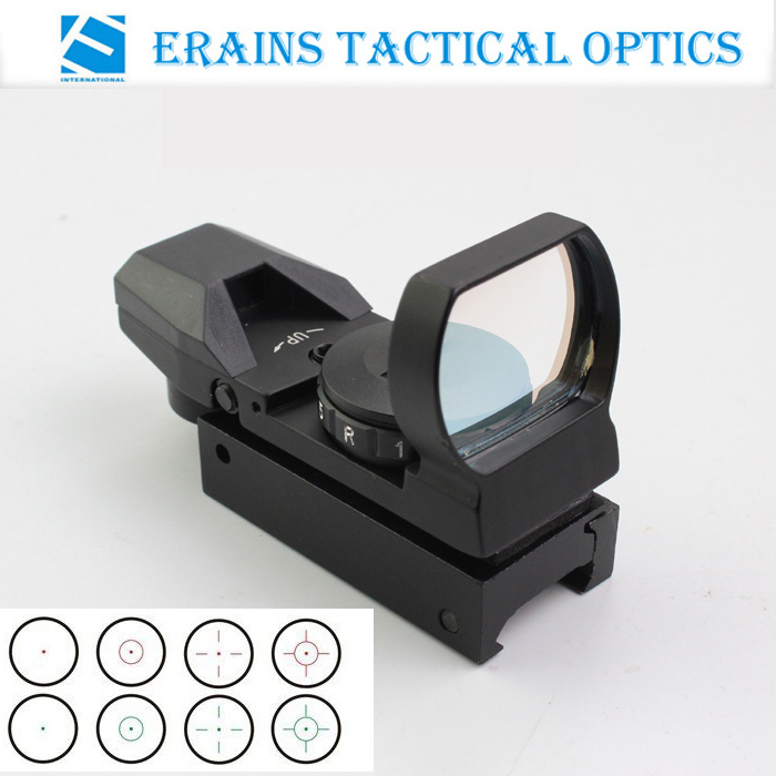 Erains Tactical Optics Combat Military 1x24x33 Multi Reticle Sight Reflexible Red Dot Scope with Weaver-Picatinny