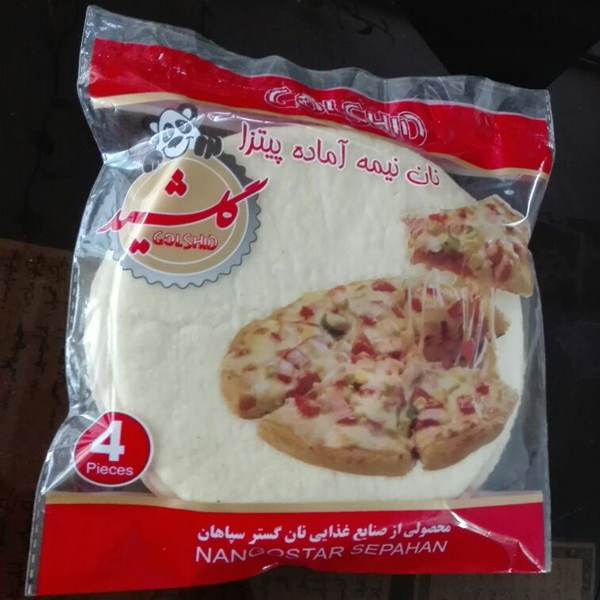 Half ready pizza bread