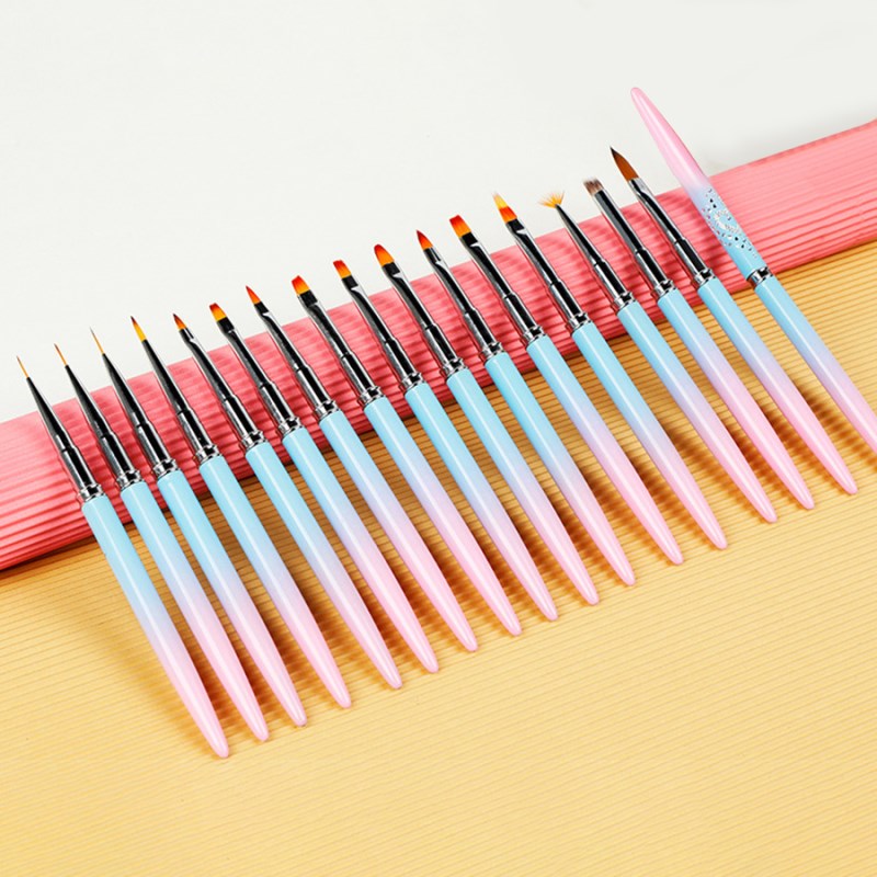 Gradient Metallic Color Nail Art Brush