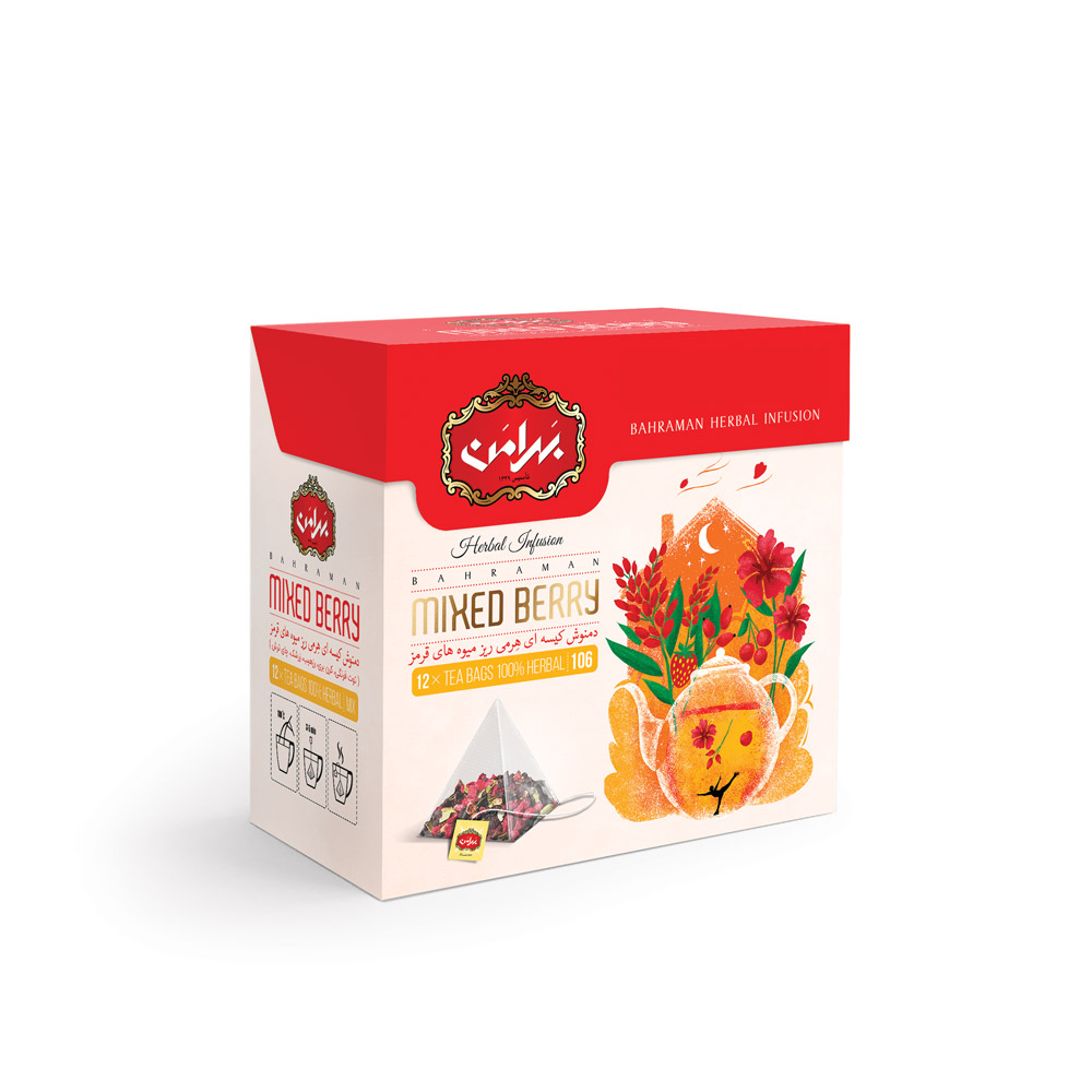 دمنوش کیسه ای هرمی میوه های قرمز