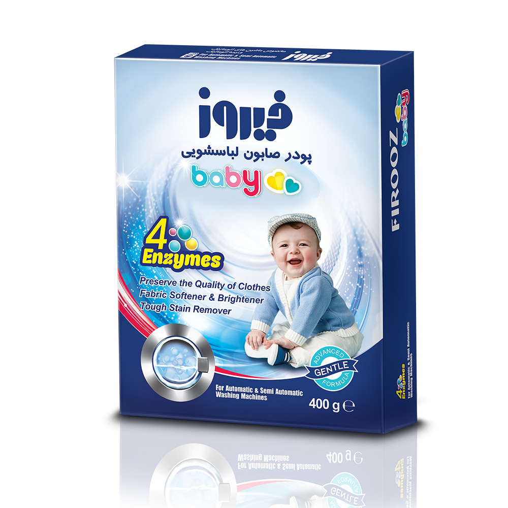Laundry soap powder containing 4 enzymes