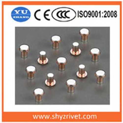 پرچ کنتاکت سه فلزی جامد نقره ای