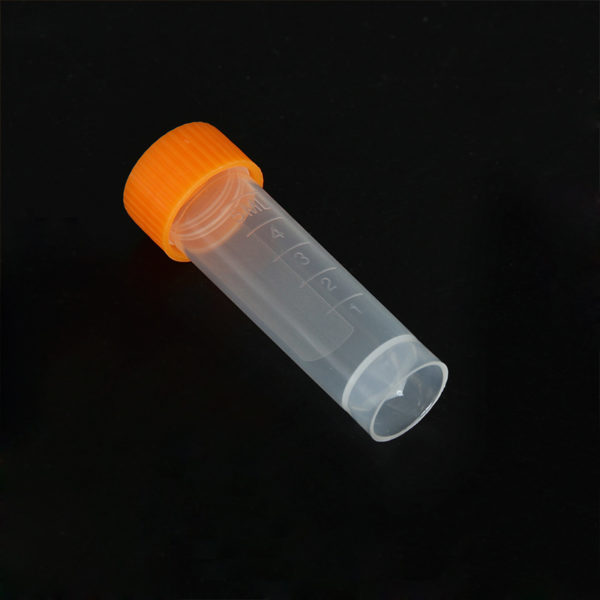 Disposable Cryovial Tube with Graduation Gasket Screw Lid 5ml