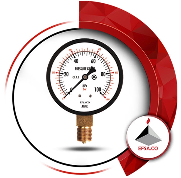 Brass pressure gauge