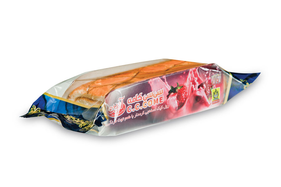 رول لایه ایی رولتی کرمدار با طعم توت فرنگی