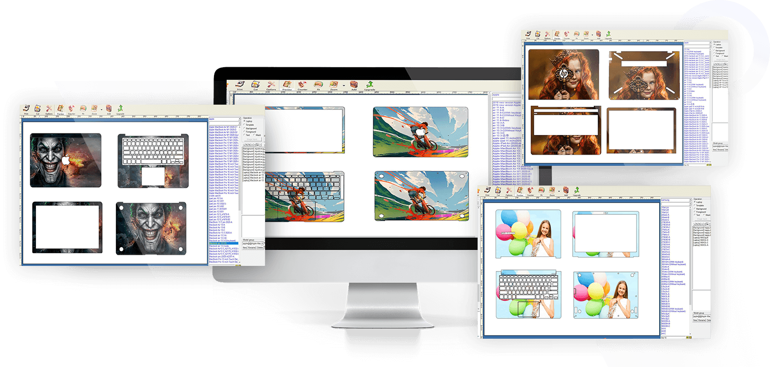 DAQIN Professional Custom Laptop Skin Design Software