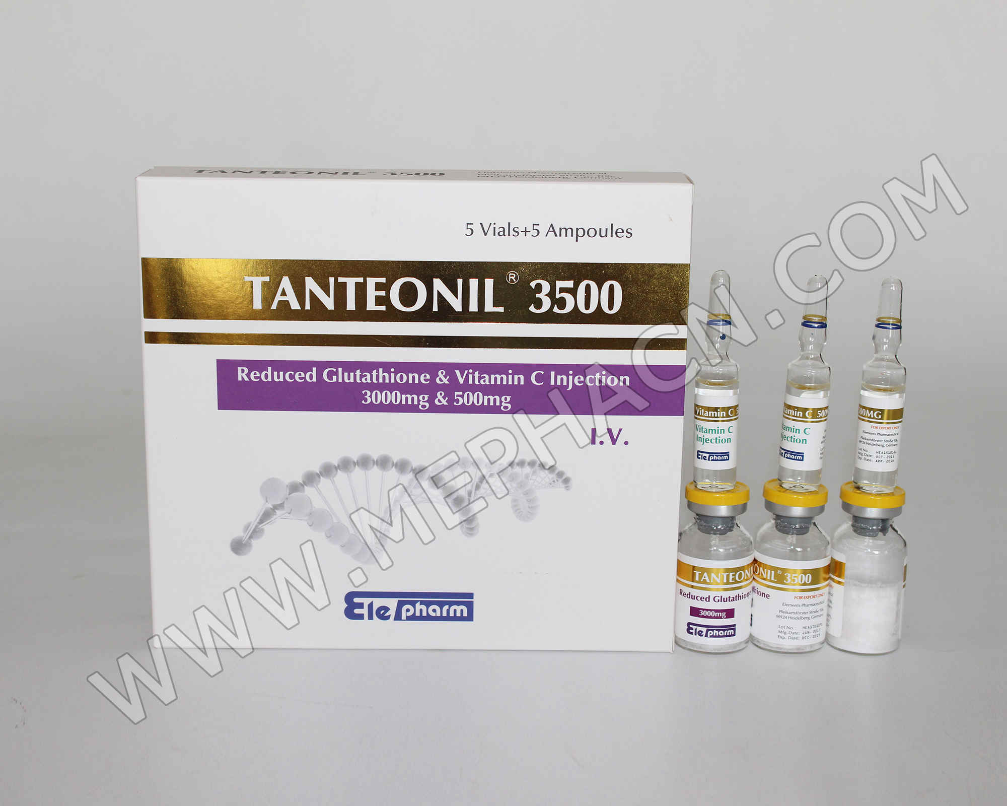 Advanced Glutathione for Injection 3000mg plus VC 500mg