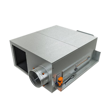 Variable volume terminal with parallel flow fan