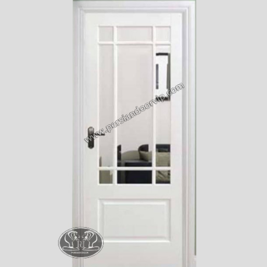 درب داخلی چوب و شیشه مدل wg1010