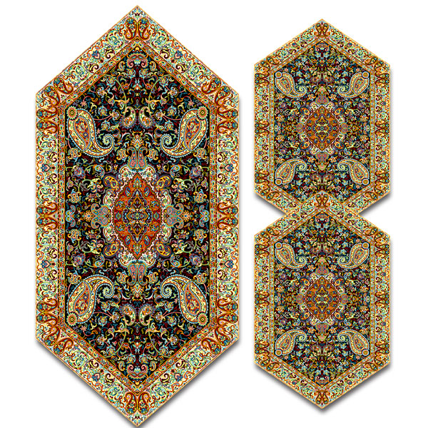 سری سه تکه ترمه طرح سالار کد 710