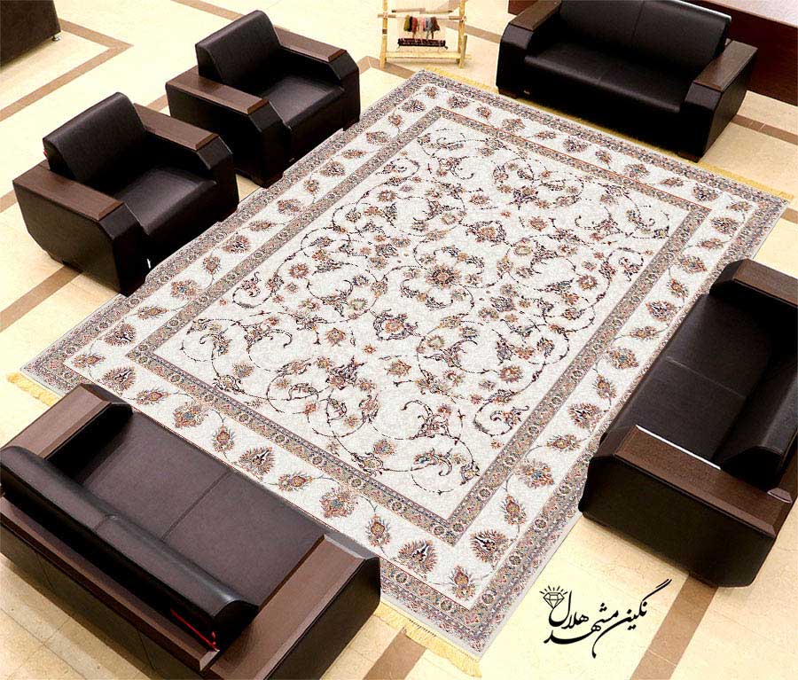 فرش 1200 شانه برجسته طرح افشان ملیسا