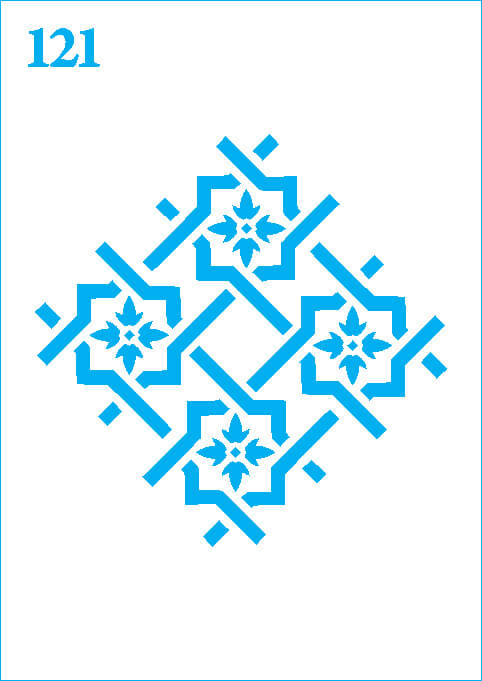 شابلون استنسیل کد 121