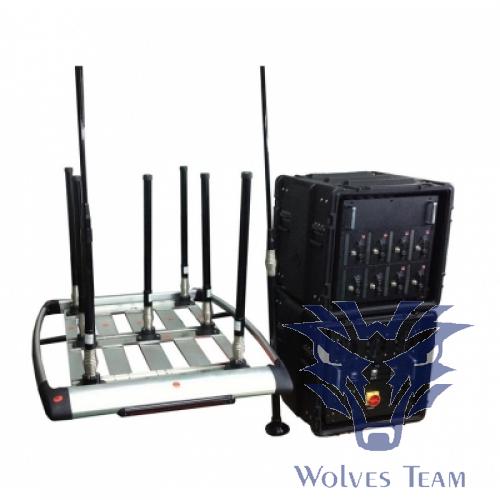 Portable Pelican Convoy 8 bands 510W RCIED Bomb Jammer up to 1km