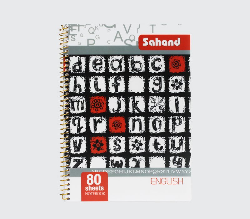 دفتر دو خط طرح دار اکلیلی ۸۰ برگ