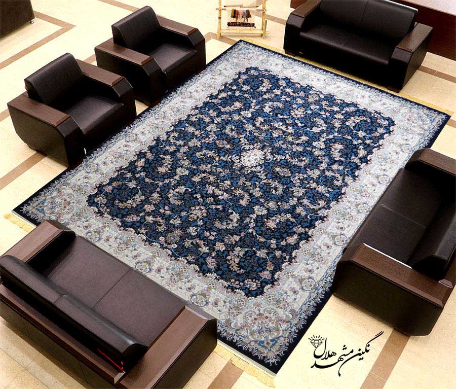 فرش 1200 شانه برجسته طرح افشان پرنسس